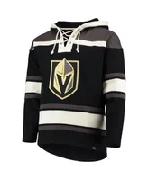 Men's '47 Brand Mark Stone Black Vegas Golden Knights Player Name and Number Lacer Pullover Hoodie