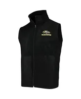 Men's Black Baltimore Ravens Houston Fleece Full-Zip Vest