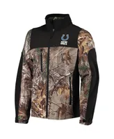 Men's Dunbrooke Realtree Camo and Black Indianapolis Colts Circle Hunter Softshell Full-Zip Jacket