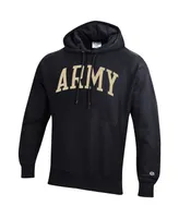 Men's Champion Black Army Knights Team Arch Reverse Weave Pullover Hoodie