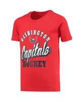 Big Boys Red, Navy Washington Capitals Two-Man Advantage T-shirt Combo Set