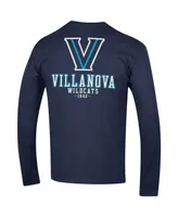 Men's Champion Navy Villanova Wildcats Team Stack Long Sleeve T-shirt