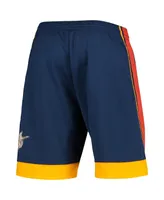 Men's Mitchell & Ness Navy Golden State Warriors 2009 Hardwood Classics 75th Anniversary Swingman Shorts