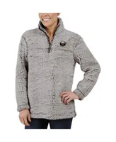 Women's G-iii 4Her by Carl Banks Gray Buffalo Sabres Sherpa Quarter-Zip Pullover Jacket