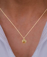 Enamel Paw 18" Pendant Necklace in 14k Gold