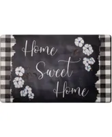 Global Rug Designs Cheerful Ways Home Sweet Home Checkered Area Rug