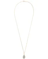 Diamond Pave Teardrop 18" Pendant Necklace (1/6 ct. t.w.) in 10k Gold