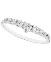 Diamond Contour Band (1/2 ct. t.w.) in 14k White Gold