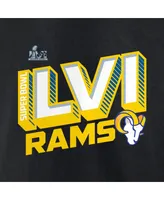 Men's Fanatics Black Los Angeles Rams Super Bowl Lvi Bound Tilted Roster Long Sleeve T-shirt