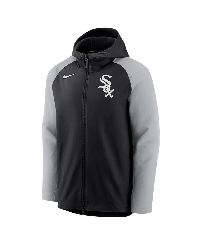 Men's Nike Black and Gray Chicago White Sox Authentic Collection Full-Zip Hoodie Performance Jacket