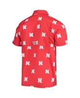 Men's Scarlet Nebraska Huskers Super Slack Tide Omni-Shade Button-Up Shirt