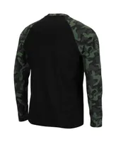 Men's Black Michigan State Spartans Oht Military Appreciation Camo Raglan Long Sleeve T-shirt