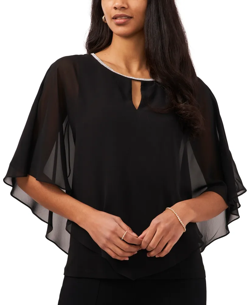 Msk Embellished Overlay Top