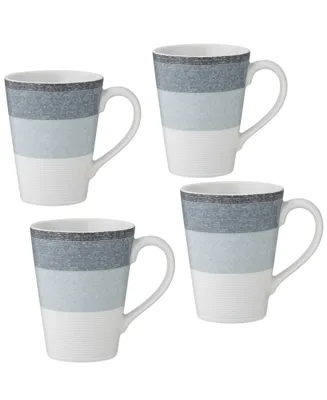 Noritake Colorscapes Layers 4 Piece Mug Set, 12 oz