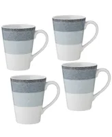 Noritake Colorscapes Layers 4 Piece Mug Set, 12 oz