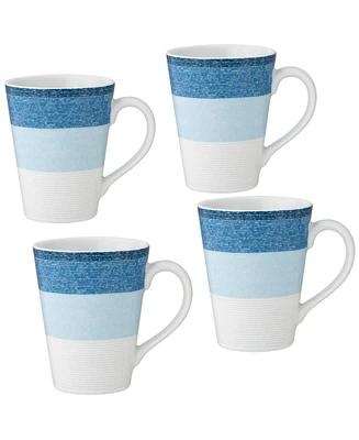 Noritake Colorscapes Layers 4 Piece Mug Set, 12 oz