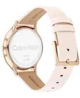 Calvin Klein Blush Leather Strap Watch 38mm