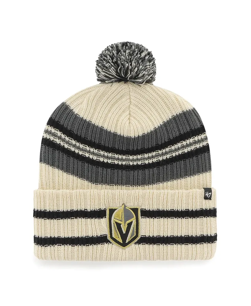 Men's '47 Natural Vegas Golden Knights Hone Cuffed Knit Hat with Pom