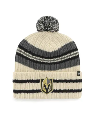 Men's '47 Natural Vegas Golden Knights Hone Cuffed Knit Hat with Pom