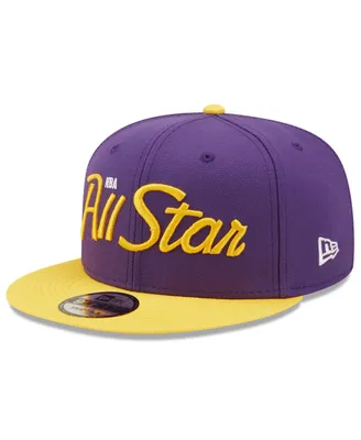 Men's New Era Purple Los Angeles Lakers 2022 Nba All-Star Game Script 9FIFTY Snapback Adjustable Hat