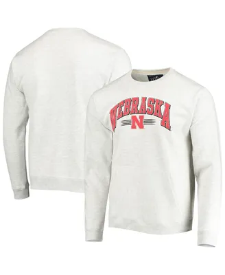 Men's League Collegiate Wear Heather Gray Nebraska Huskers Upperclassman Pocket Pullover Sweatshirt