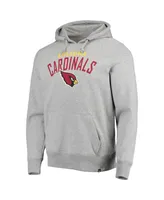 Men's '47 Heather Gray Arizona Cardinals Outrush Headline Pullover Hoodie