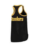 Women's G-iii 4Her by Carl Banks Black Pittsburgh Steelers Tater Tank Top