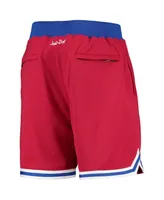 Men's Mitchell & Ness Red New England Patriots Just Don Gold Rush Shorts