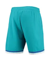 Men's Mitchell & Ness Teal Charlotte Hornets 1992 Hardwood Classics 75th Anniversary Swingman Shorts