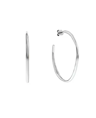 Calvin Klein Women's Stainless Steel Hoop Earrings - Silver