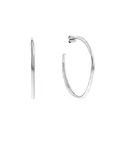 Calvin Klein Women's Stainless Steel Hoop Earrings - Silver