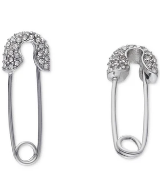 Karl Lagerfeld Paris Pave Safety Pin Drop Earrings