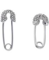 Karl Lagerfeld Paris Pave Safety Pin Drop Earrings