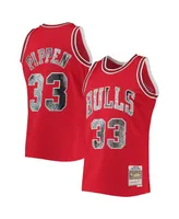 Men's Scottie Pippen Red Chicago Bulls 1997-98 Hardwood Classics 75th Anniversary Diamond Swingman Jersey