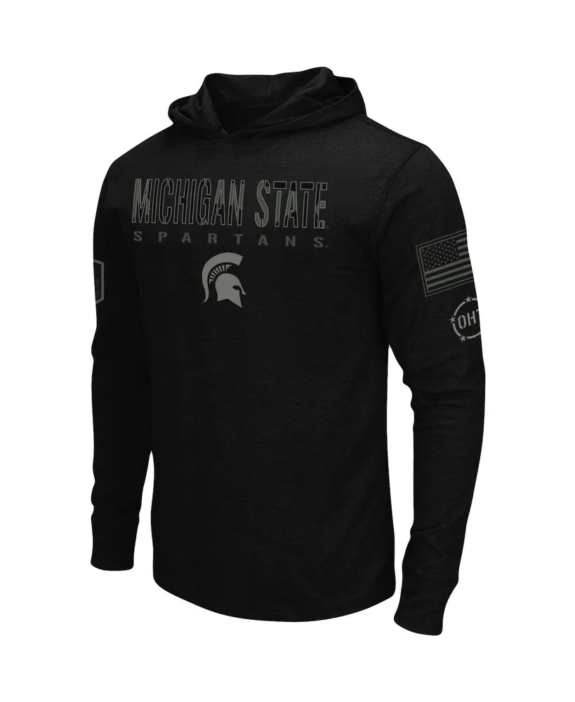 Men's Black Michigan State Spartans Oht Military-Inspired Appreciation Hoodie Long Sleeve T-shirt