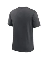 Men's Heathered Charcoal Miami Marlins Authentic Collection Tri-Blend Performance T-shirt