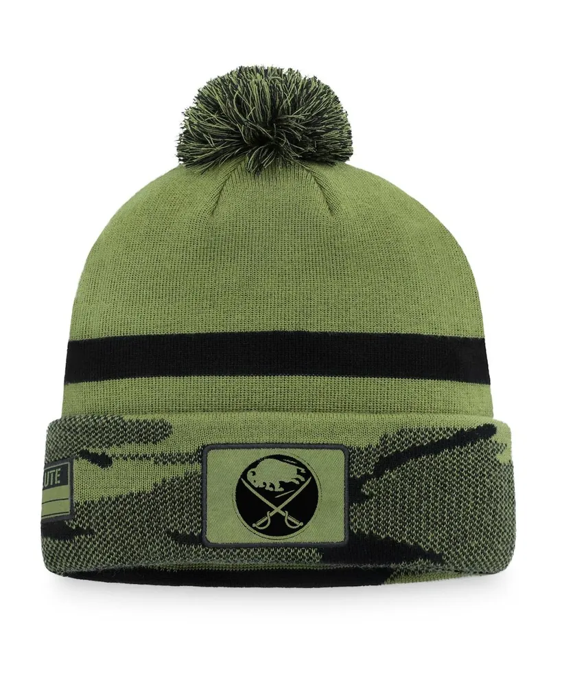 Men's Fanatics Camo Buffalo Sabres Military-Inspired Appreciation Cuffed Knit Hat with Pom