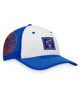 Men's Fanatics Royal, White New York Islanders Block Party Snapback Hat