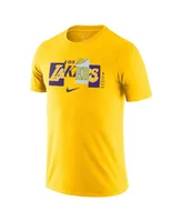 Men's Nike Gold Los Angeles Lakers 2021/22 City Edition Essential Wordmark Collage T-shirt