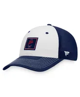 Men's Fanatics Navy, White Washington Capitals Block Party Snapback Hat