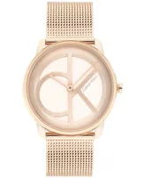 Calvin Klein Carnation Gold-Tone Mesh Bracelet Watch 35mm