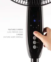 Black & Decker 16 in. Dual Blade Stand Fan - Remote, Round Base