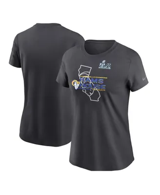 Women's Nike Anthracite Los Angeles Rams Super Bowl Lvi Champions Hometown T-shirt