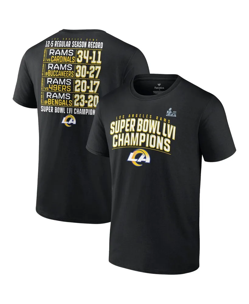 Men's Fanatics Branded White Los Angeles Rams Super Bowl LVI Champions Ring T-Shirt