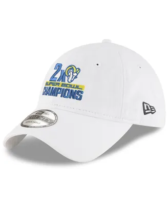 Men's New Era White Los Angeles Rams 2-Time Super Bowl Champions 9TWENTY Adjustable Hat