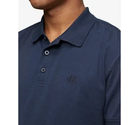 Calvin Klein Men's Regular-Fit Smooth Cotton Monogram Logo Polo Shirt