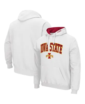 Men's Colosseum White Iowa State Cyclones Arch and Logo 3.0 Pullover Hoodie