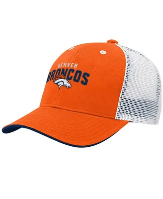 Big Boys Orange Denver Broncos Core Lockup Snapback Hat