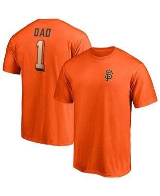 Men's Fanatics Orange San Francisco Giants Number One Dad Team T-shirt