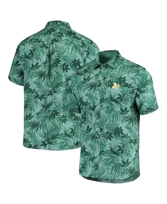 Men's Tommy Bahama Green Oakland Athletics Sport Reign Forest Fronds Button-Up Shirt